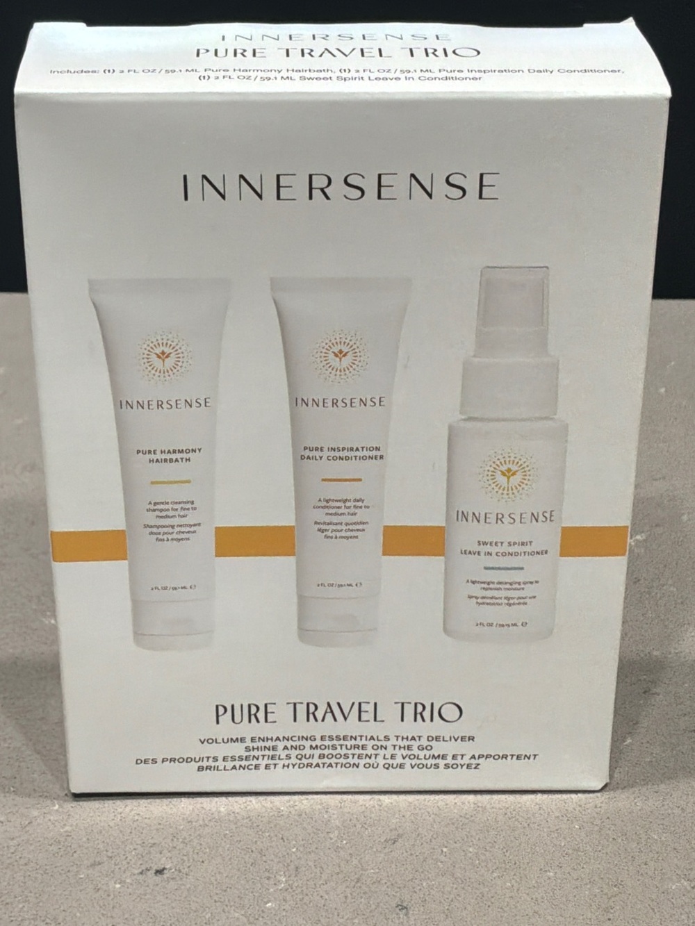 Innersense Pure Travel Trio - Hairbath, Conditioner & Sweet Spirit, new
